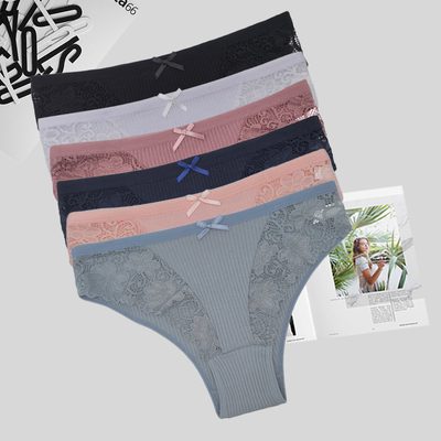 Women's Lace Low-Rise Briefs, Sexy Triangle Panties European Size, Cross-Border