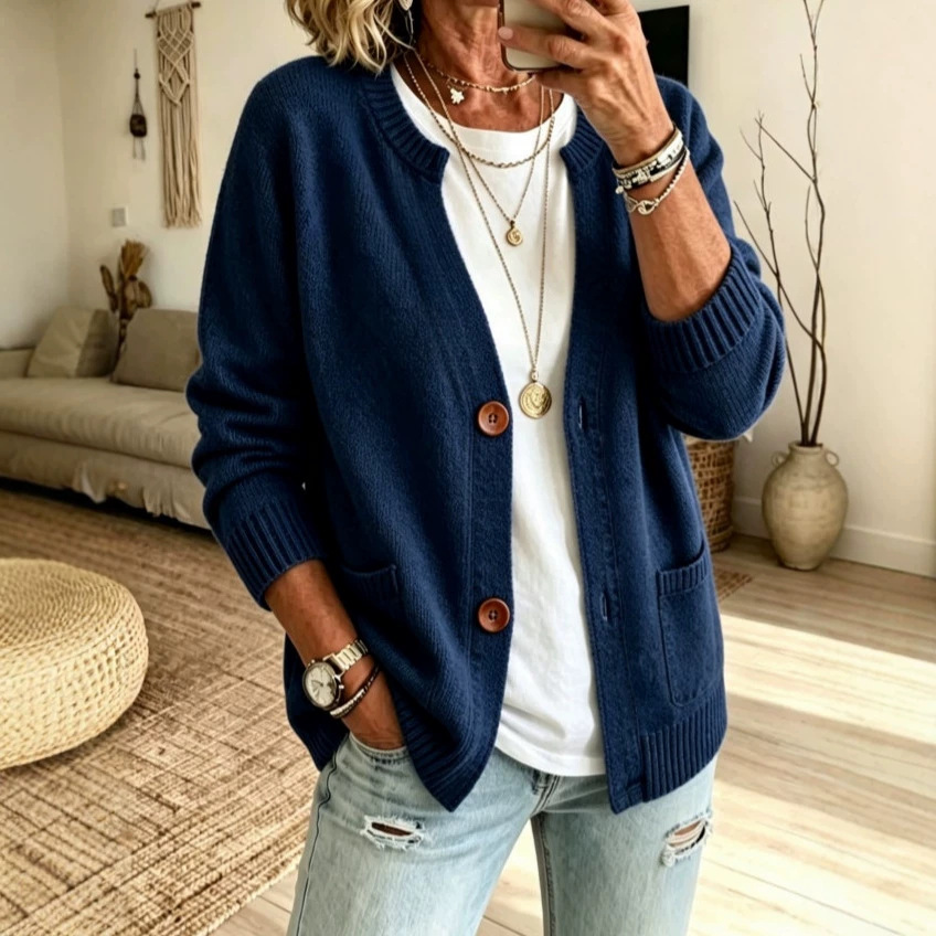 Womens Clothing 2026 European & American Women's New Fall Winter Knit Button Sta