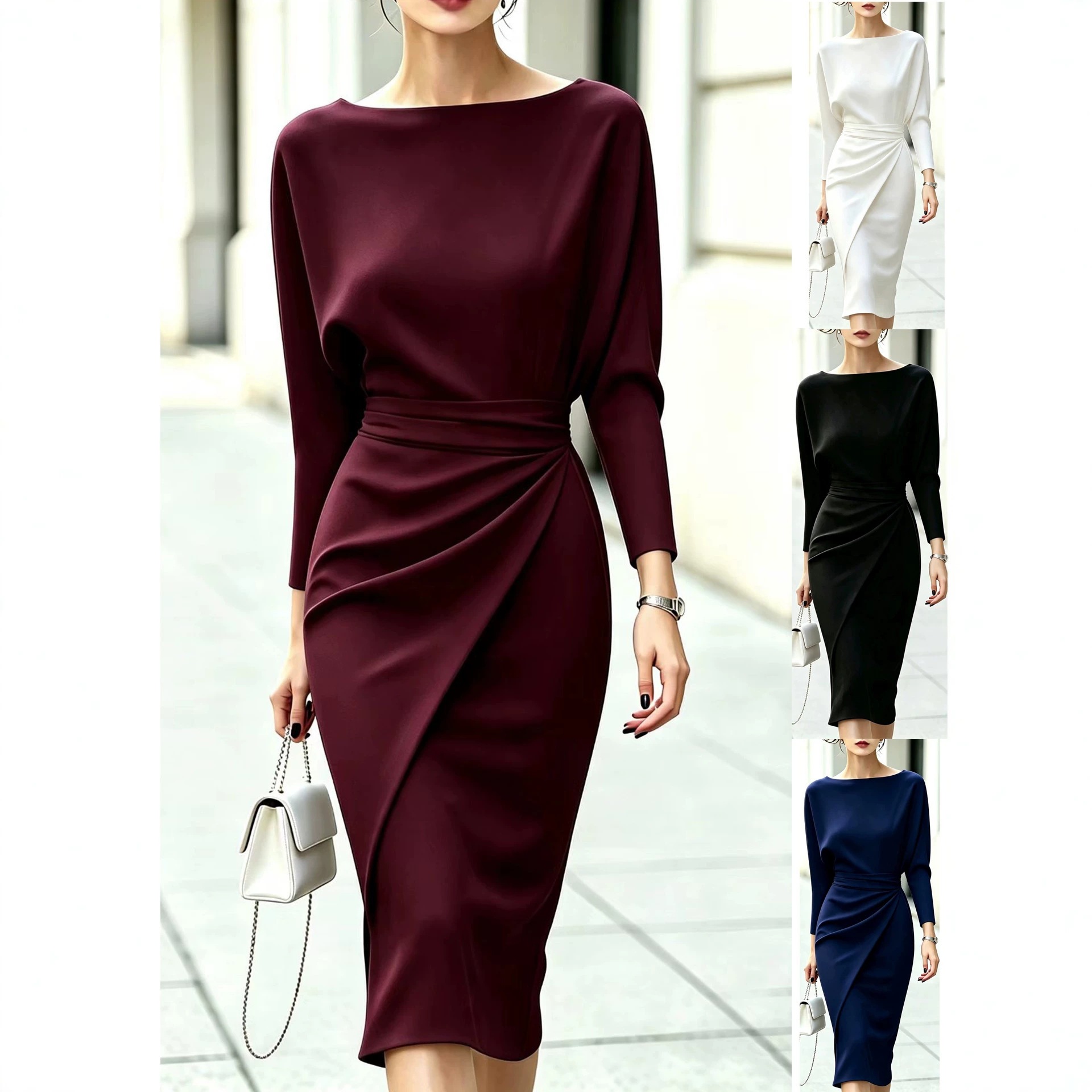 Womens Clothing Cross-Border Amazon European American Autumn/Winter New Women's 